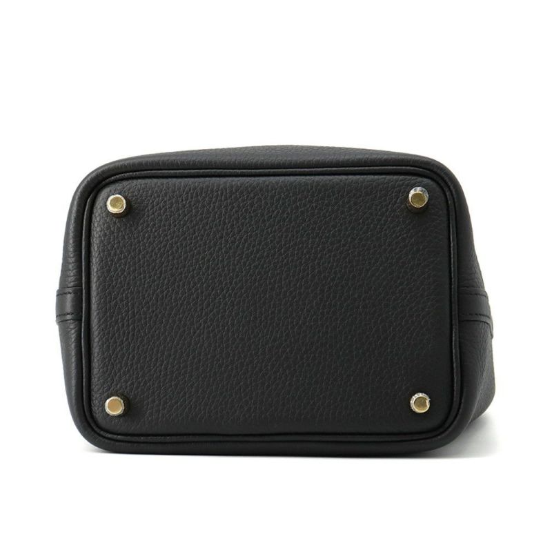 エルメス ハンドバッグ ピコタンロックPM ブラック/ゴールド金具 トリヨンクレマンス K刻印 黒