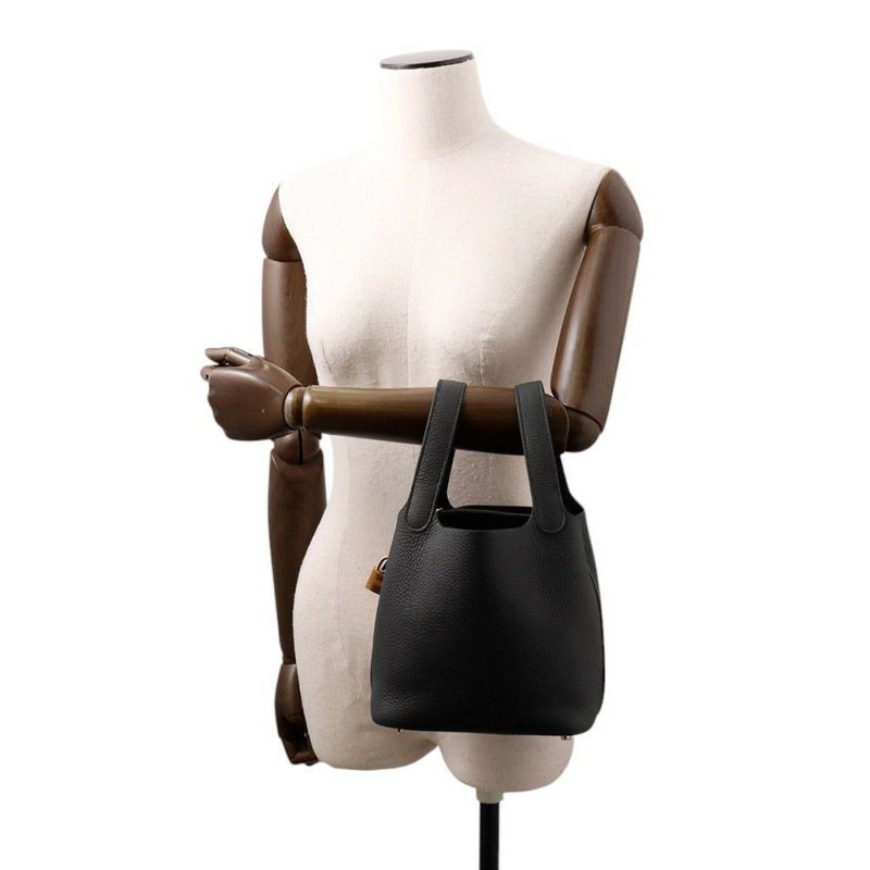 エルメス ハンドバッグ ピコタンロックPM ブラック/ゴールド金具 トリヨンクレマンス K刻印 黒