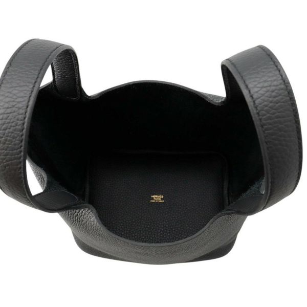 エルメス ハンドバッグ ピコタンロックPM ブラック/ゴールド金具 トリヨンクレマンス K刻印 黒