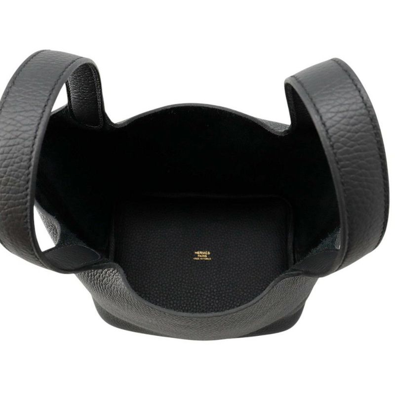 エルメス ハンドバッグ ピコタンロックPM ブラック/ゴールド金具 トリヨンクレマンス K刻印 黒