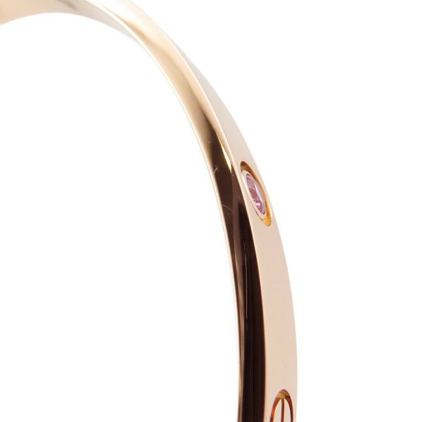 カルティエ ブレスレット ラブブレス オープン クラシックモデル ピンクサファイア 1P K18PGピンクゴールド サイズ18 B6030018 バングル