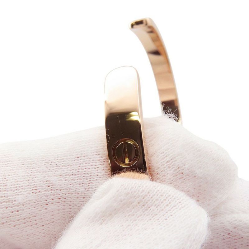 カルティエ ブレスレット ラブブレス オープン クラシックモデル ピンクサファイア 1P K18PGピンクゴールド サイズ18 B6030018 バングル