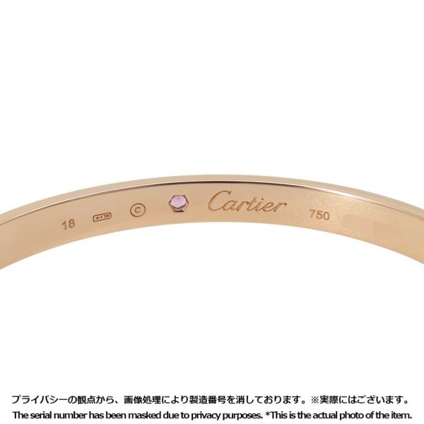 カルティエ ブレスレット ラブブレス オープン クラシックモデル ピンクサファイア 1P K18PGピンクゴールド サイズ18 B6030018 バングル