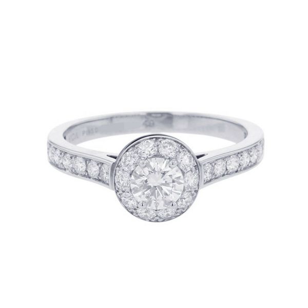 ヴァンクリーフ&アーペル リング イコーヌ ダイヤモンド 中石0.31ct Pt950プラチナ サイズ49 VCARG33100 GIA鑑定書付き 指輪