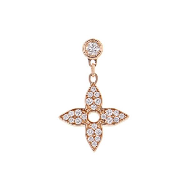 ルイヴィトン ピアス ディール ブロッサム ダイヤモンド 25P 計約0.12ct K18PGピンクゴールド Q06169 LOUIS VUITTON 片耳用
