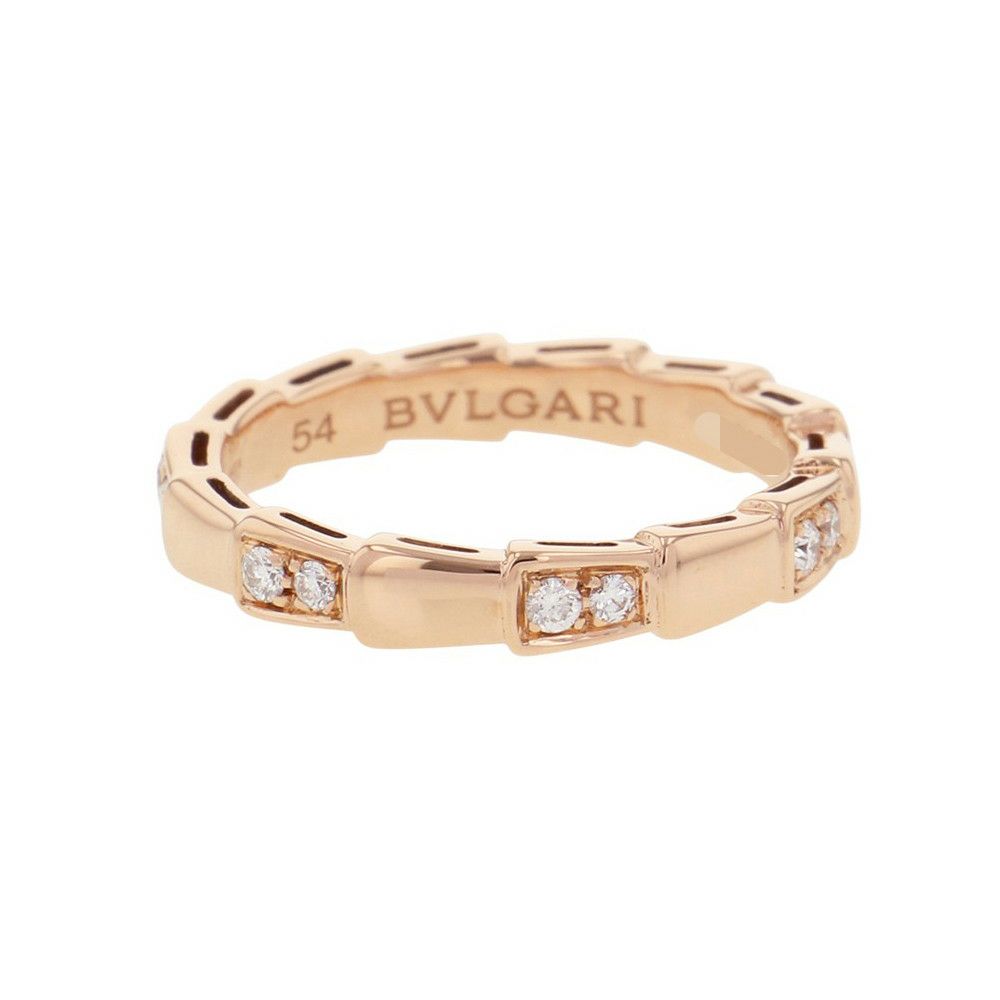 ブルガリ リング セルペンティ ヴァイパー リング ダイヤモンド 計0.24ct K18PGピンクゴールド サイズ54 353271 BVLGARI 指輪