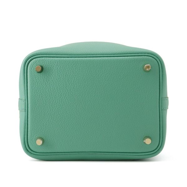 エルメス ハンドバッグ ピコタンロックPM ヴェールジェイド/ゴールド金具 トリヨンモーリス U刻印