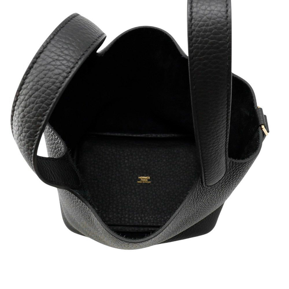 エルメス ハンドバッグ ピコタンロックPM ブラック/ゴールド金具 トリヨンクレマンス W刻印 黒
