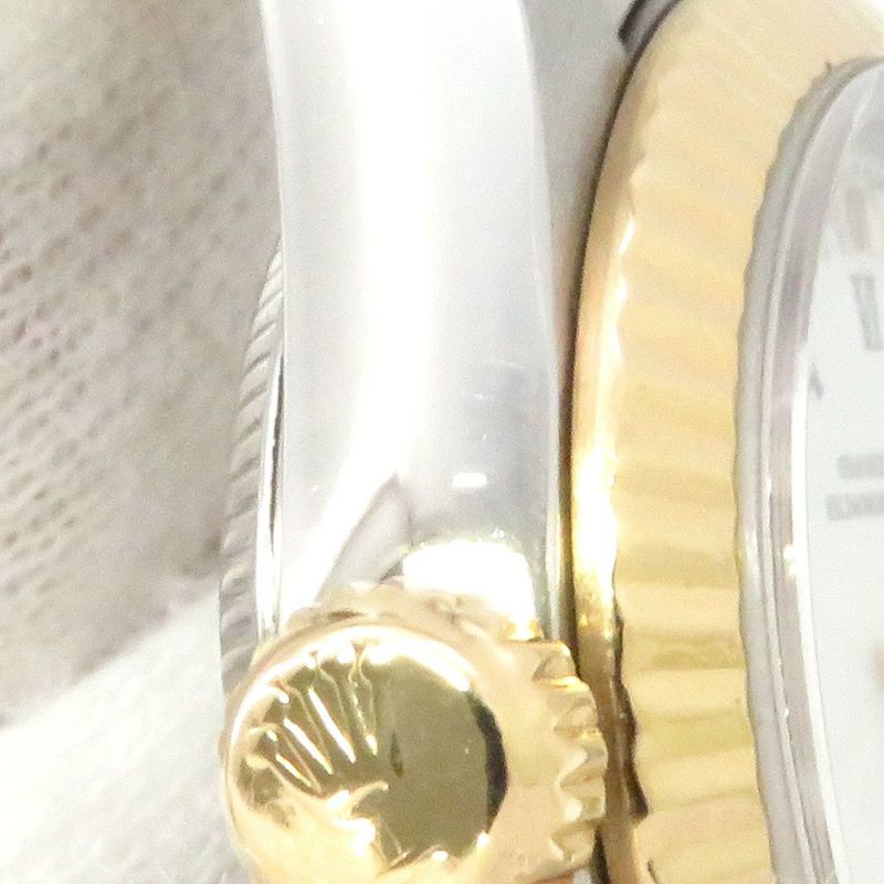 ロレックス オイスターパーペチュアル E番 SS/K18YG ROLEX 腕時計 ホワイト文字盤 ローマン