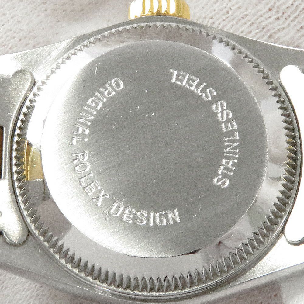 ロレックス オイスターパーペチュアル E番 SS/K18YG ROLEX 腕時計 ホワイト文字盤 ローマン
