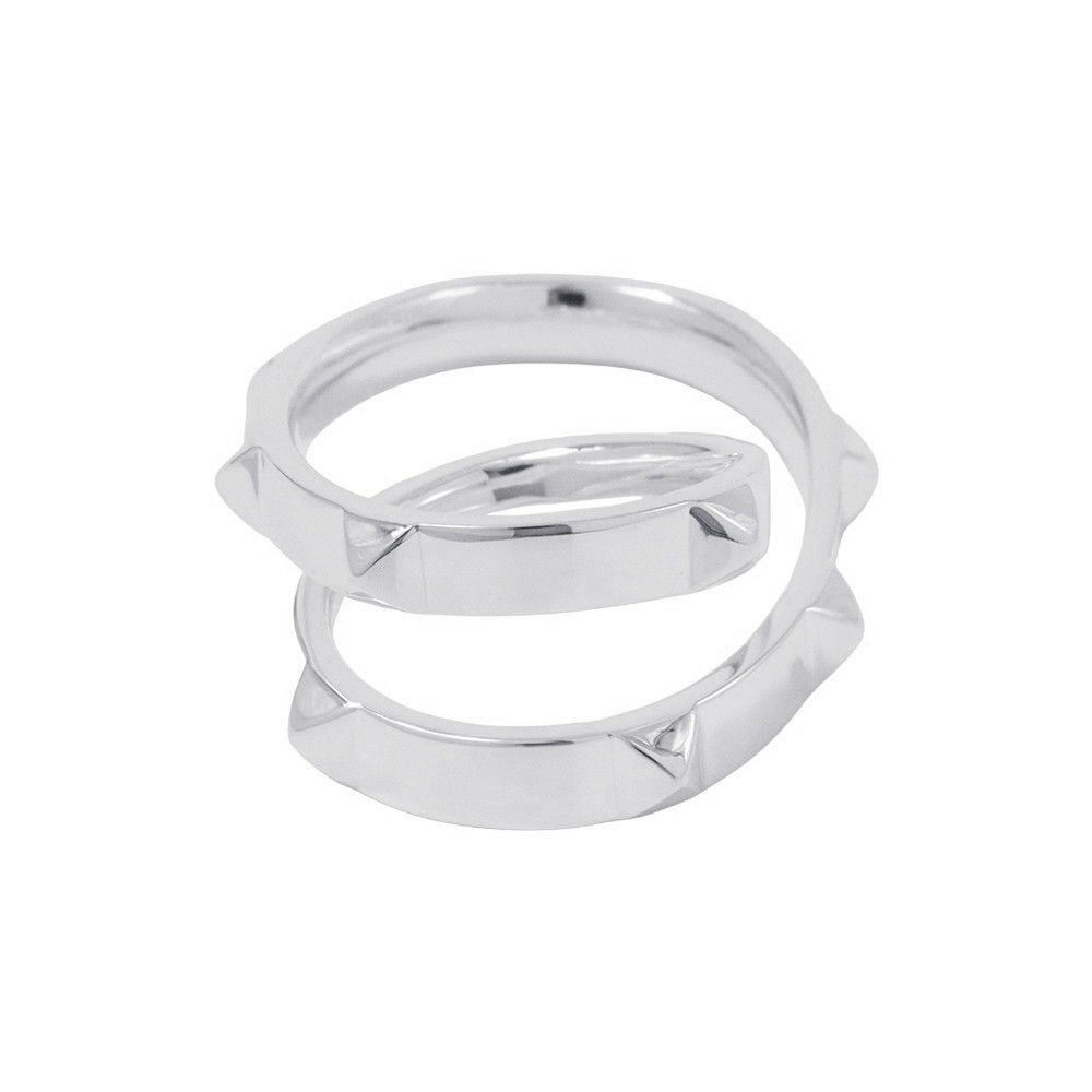 エルメス リング クルー・ドゥ・H ダブルフィンガー SV925シルバー H125631B リングサイズ52 HERMES ジュエリー 指輪