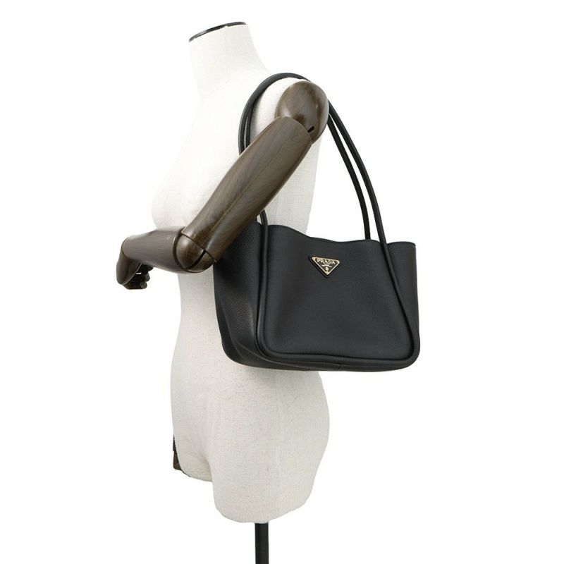 プラダ トートバッグ ショッピングトート レザー 1BG539 PRADA 黒