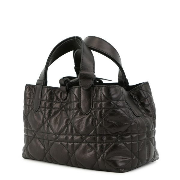 クリスチャン・ディオール ハンドバッグ トゥジュール マクロカナージュ スモール クリンクルドカーフレザー M2822SNIO 黒