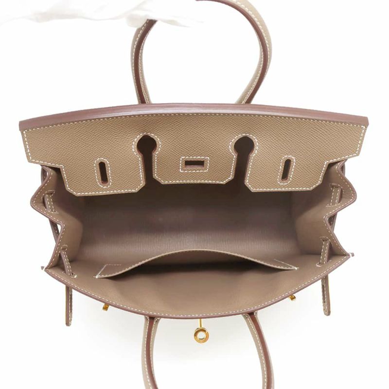 エルメス バーキン25 セリエ エトゥープ/ゴールド金具 エプソン B刻印 HERMES Birkin ハンドバッグ