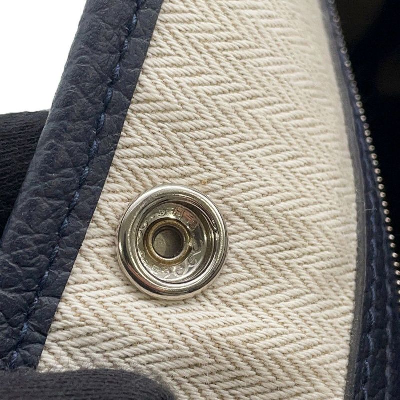 エルメス トートバッグ ガーデンパーティTPM ブルーニュイ/シルバー金具 ネゴンダ D刻印