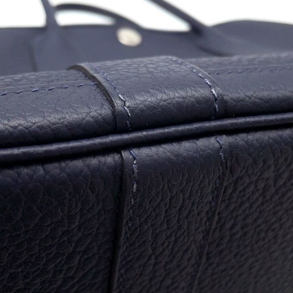 エルメス トートバッグ ガーデンパーティTPM ブルーニュイ/シルバー金具 ネゴンダ D刻印
