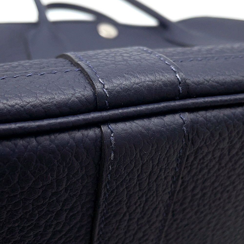 エルメス トートバッグ ガーデンパーティTPM ブルーニュイ/シルバー金具 ネゴンダ D刻印