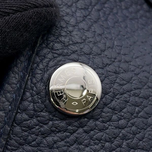 エルメス トートバッグ ガーデンパーティTPM ブルーニュイ/シルバー金具 ネゴンダ D刻印