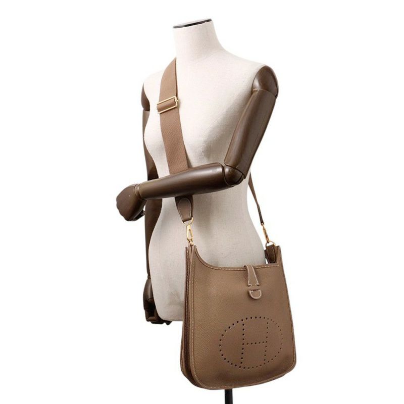 エルメス ショルダーバッグ エブリン3 PM エトゥープ/ゴールド金具 トリヨンクレマンス U刻印