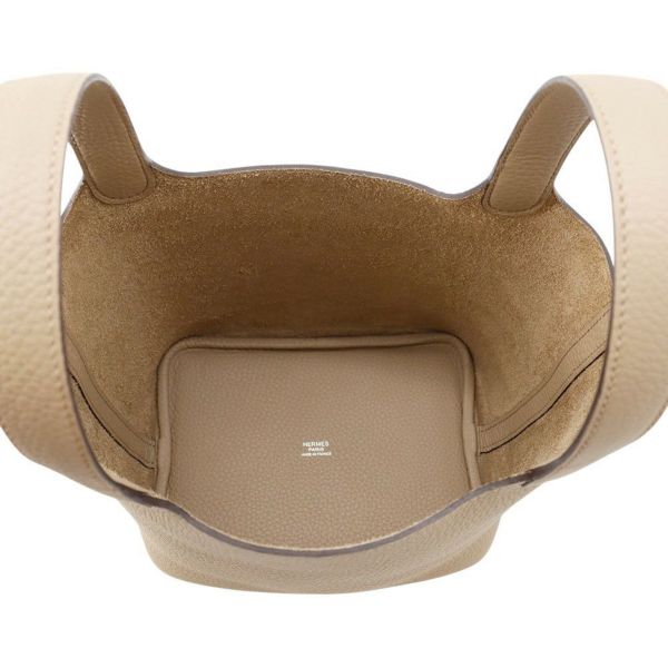 エルメス ハンドバッグ ピコタンロックPM ベージュマルファ/シルバー金具 トリヨンクレマンス K刻印
