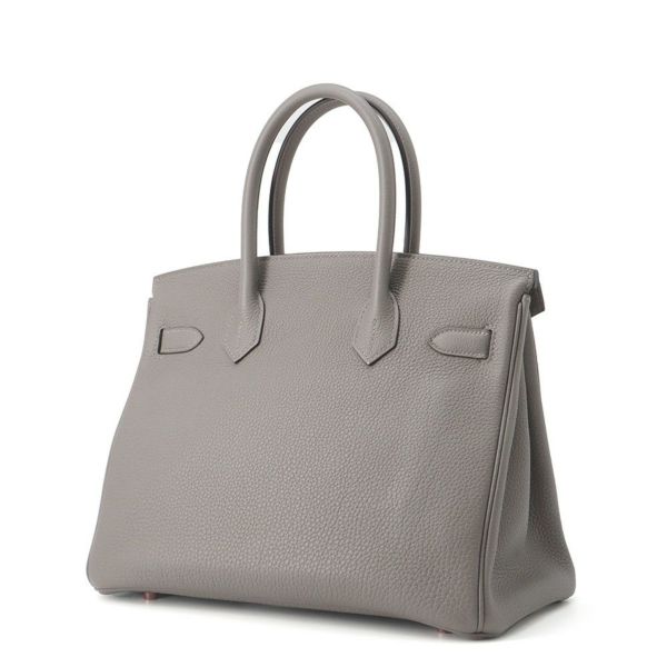 エルメス バーキン30 グリメイヤー/ピンクゴールド金具 トゴ U刻印 HERMES Birkin ハンドバッグ