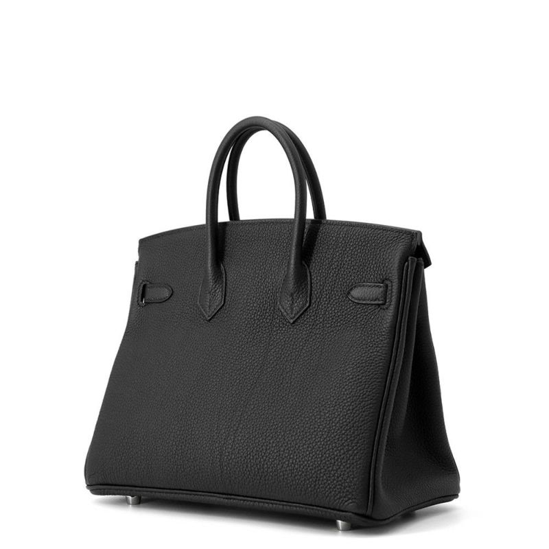 エルメス バーキン25 ブラック/シルバー金具 トゴ K刻印 HERMES Birkin ハンドバッグ 黒