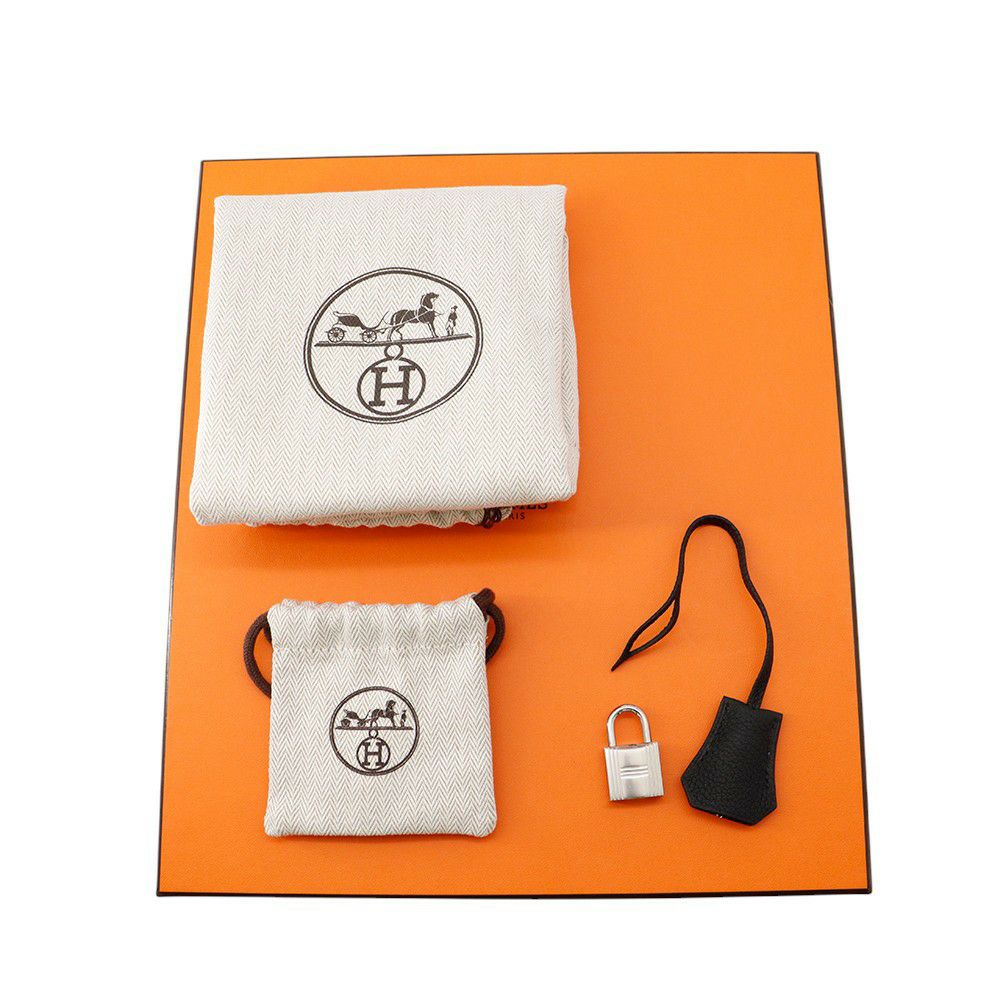 エルメス バーキン25 ブラック/シルバー金具 トゴ K刻印 HERMES Birkin ハンドバッグ 黒