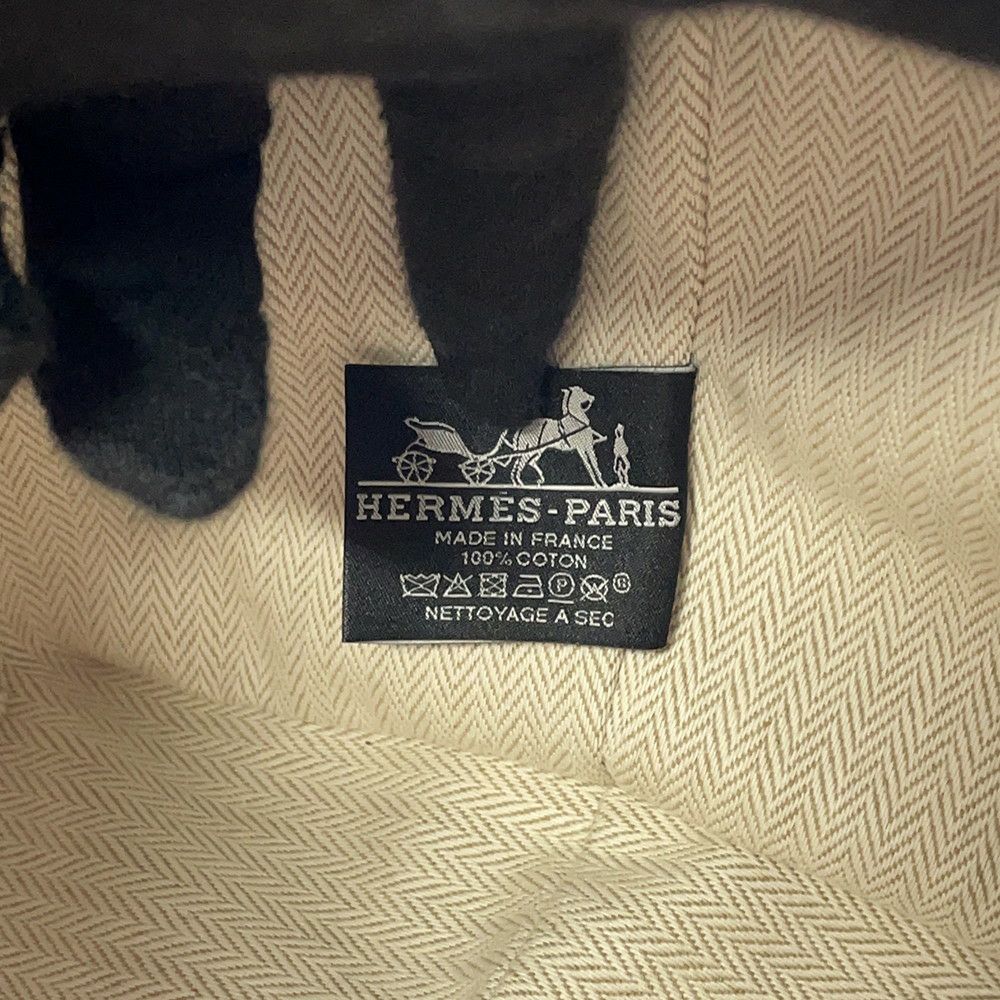 エルメス ポーチ ブリッド・ア・ブラックGM ベージュ/シルバー金具 キャンバス HERMES バッグ 小物入れ