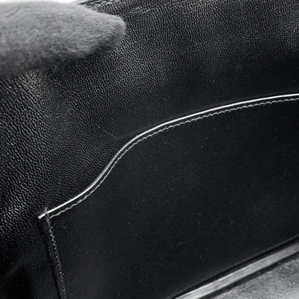 エルメス バーキン25 ブラック/シルバー金具  ニロティカスシャイン □M刻印 HERMES Birkin ハンドバッグ 黒