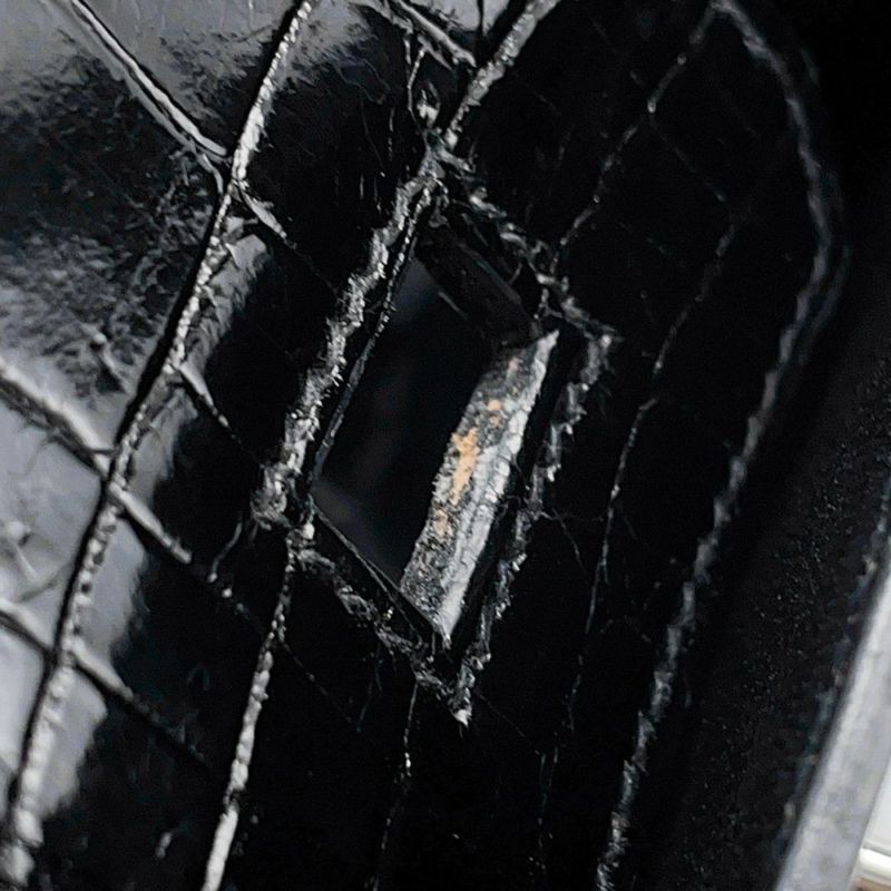 エルメス バーキン25 ブラック/シルバー金具  ニロティカスシャイン □M刻印 HERMES Birkin ハンドバッグ 黒