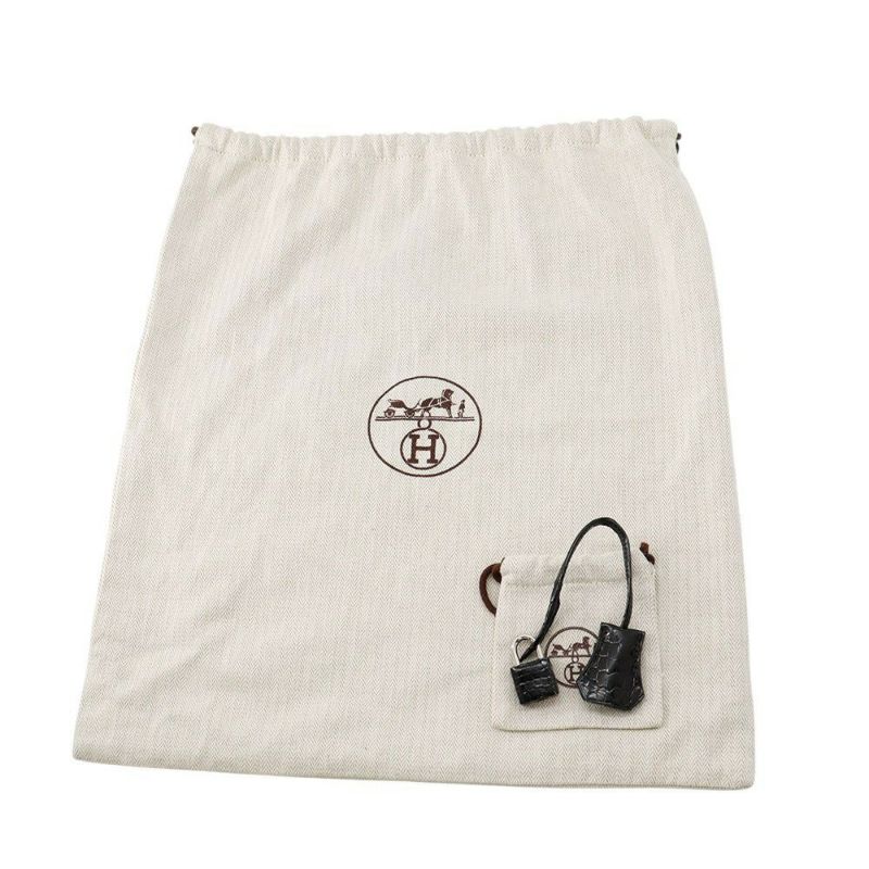 エルメス バーキン25 ブラック/シルバー金具  ニロティカスシャイン □M刻印 HERMES Birkin ハンドバッグ 黒