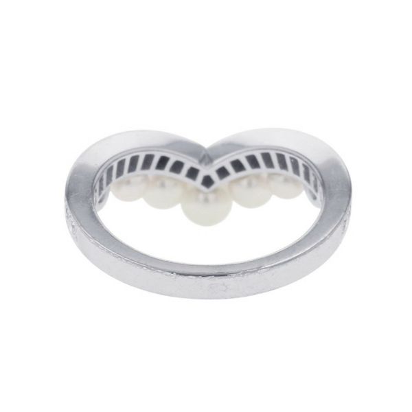 ショーメ リング ジョゼフィーヌ エグレット K18WG ダイヤ27P 計0.40ct/養殖アコヤパール5P リングサイズ50 083292