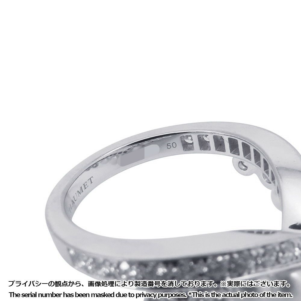 ショーメ リング ジョゼフィーヌ エグレット K18WG ダイヤ27P 計0.40ct/養殖アコヤパール5P リングサイズ50 083292