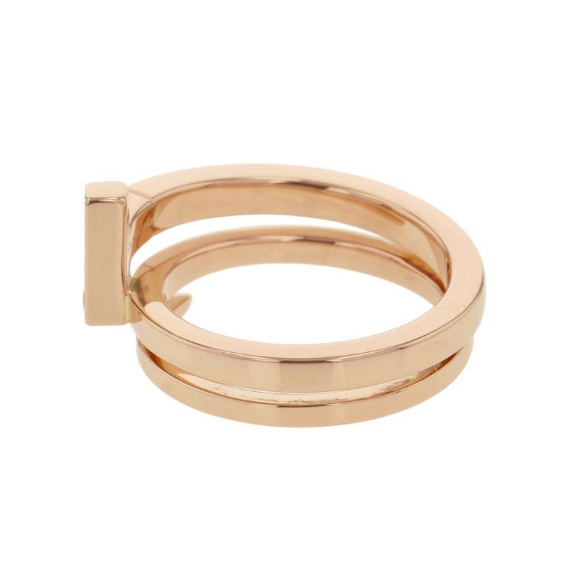 ティファニー リング Tスクエア ラップ リング ダイヤ7P 計0.01ct K18PGピンクゴールド サイズ約11号 Tiffany&Co. 指輪