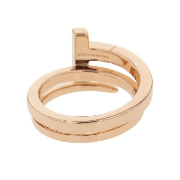 ティファニー リング Tスクエア ラップ リング ダイヤ7P 計0.01ct K18PGピンクゴールド サイズ約11号 Tiffany&Co. 指輪