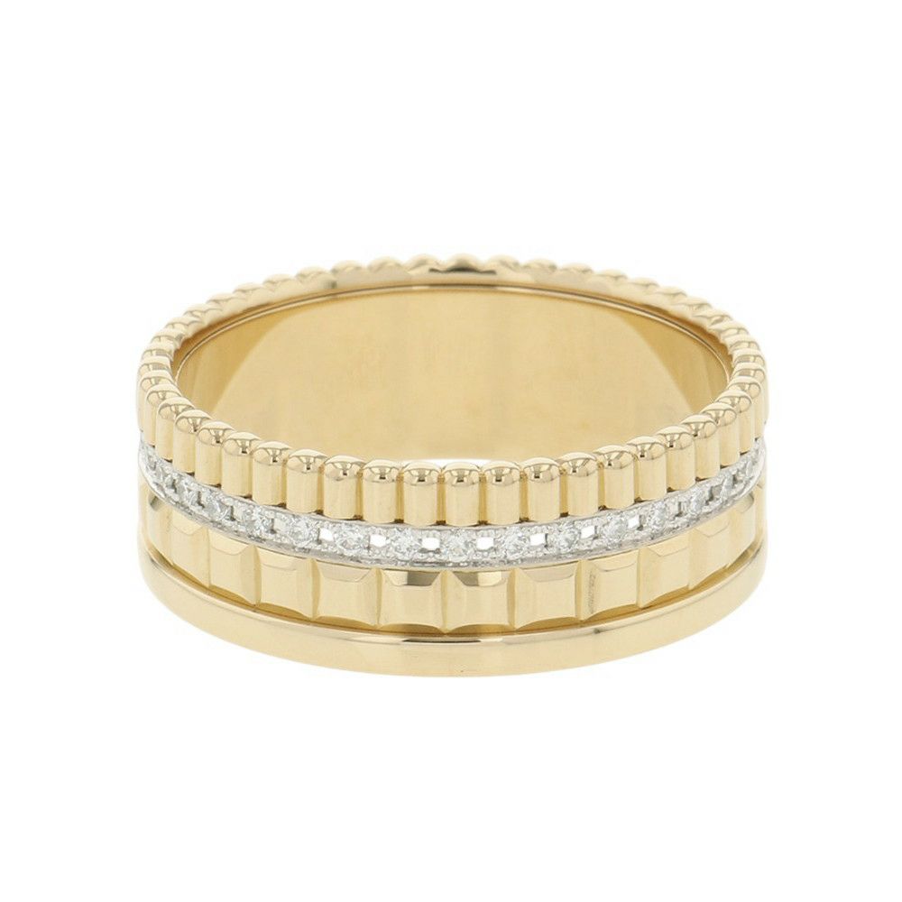 ブシュロン リング キャトル ラディアント ダイヤ スモール ダイヤモンド 33P 計約0.24ct K18YG リングサイズ57 JRG02487