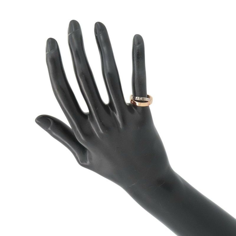 カルティエ リング ビーラブ LOVE ハーフ ダイヤ6P 計0.07ct K18PG/K18WG リングサイズ46 B4094300