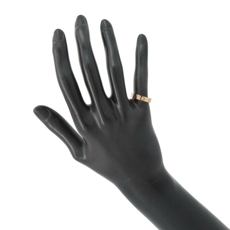 カルティエ リング LOVE リング SM スモールモデル ダイヤモンド 1P 0.02ct K18PG サイズ48 B4050700