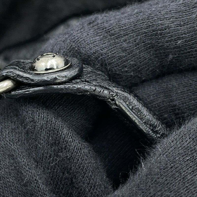 シャネル チェーンショルダーバッグ パリダラス 巾着 スエード レザー CHANEL 黒