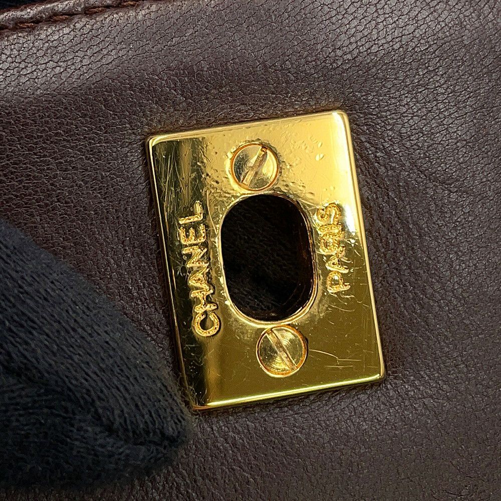 シャネル チェーンショルダーバッグ マトラッセ ココマーク タッセル ラムスキン CHANEL