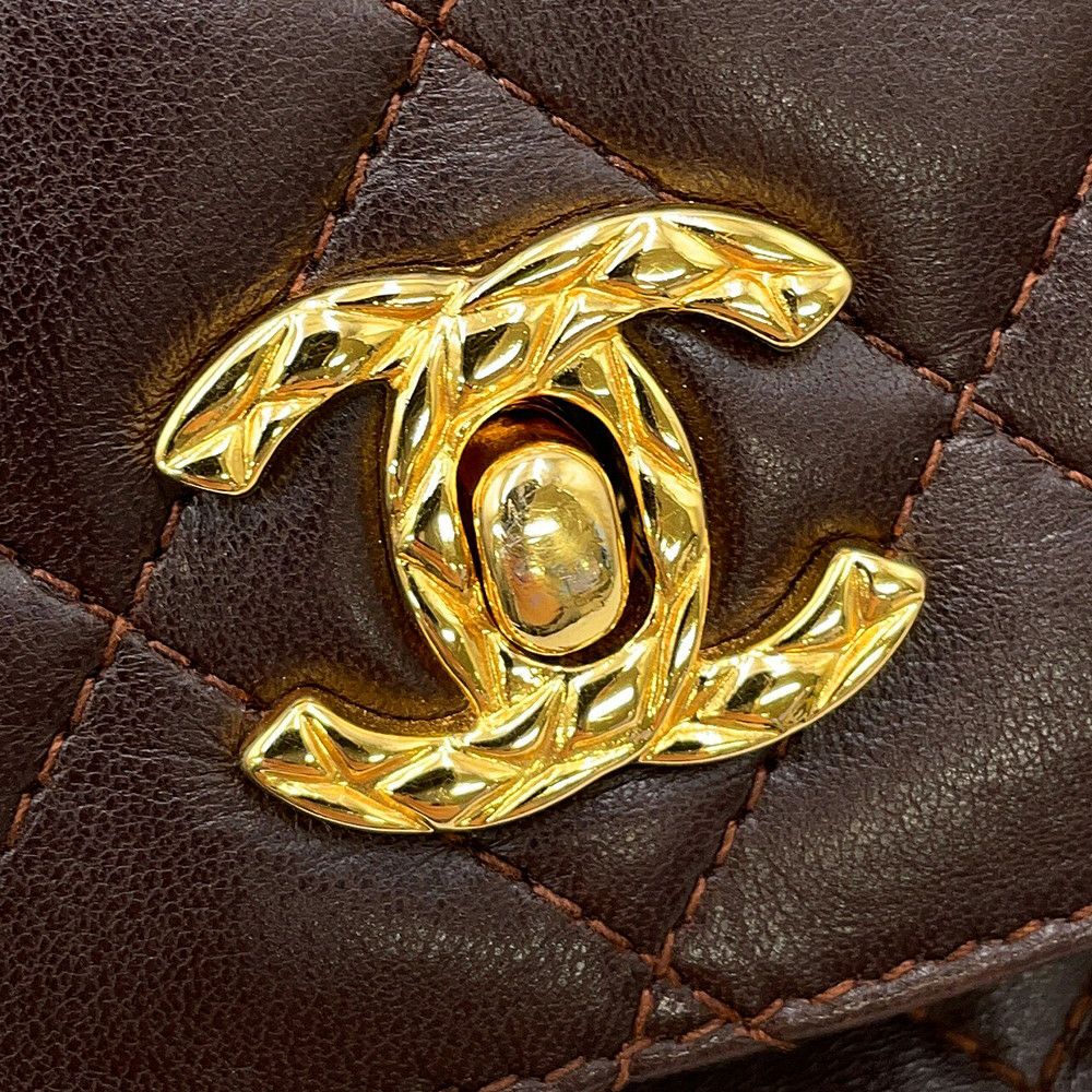 シャネル チェーンショルダーバッグ マトラッセ ココマーク タッセル ラムスキン CHANEL
