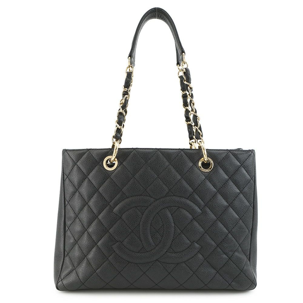 シャネル チェーントートバッグ マトラッセ ココマーク GST キャビアスキン A50995 CHANEL 黒
