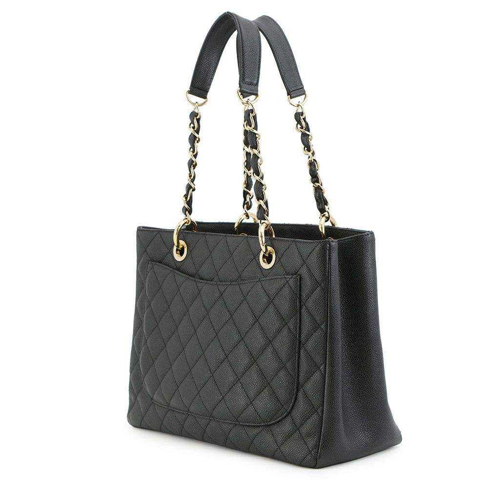シャネル チェーントートバッグ マトラッセ ココマーク GST キャビアスキン A50995 CHANEL 黒