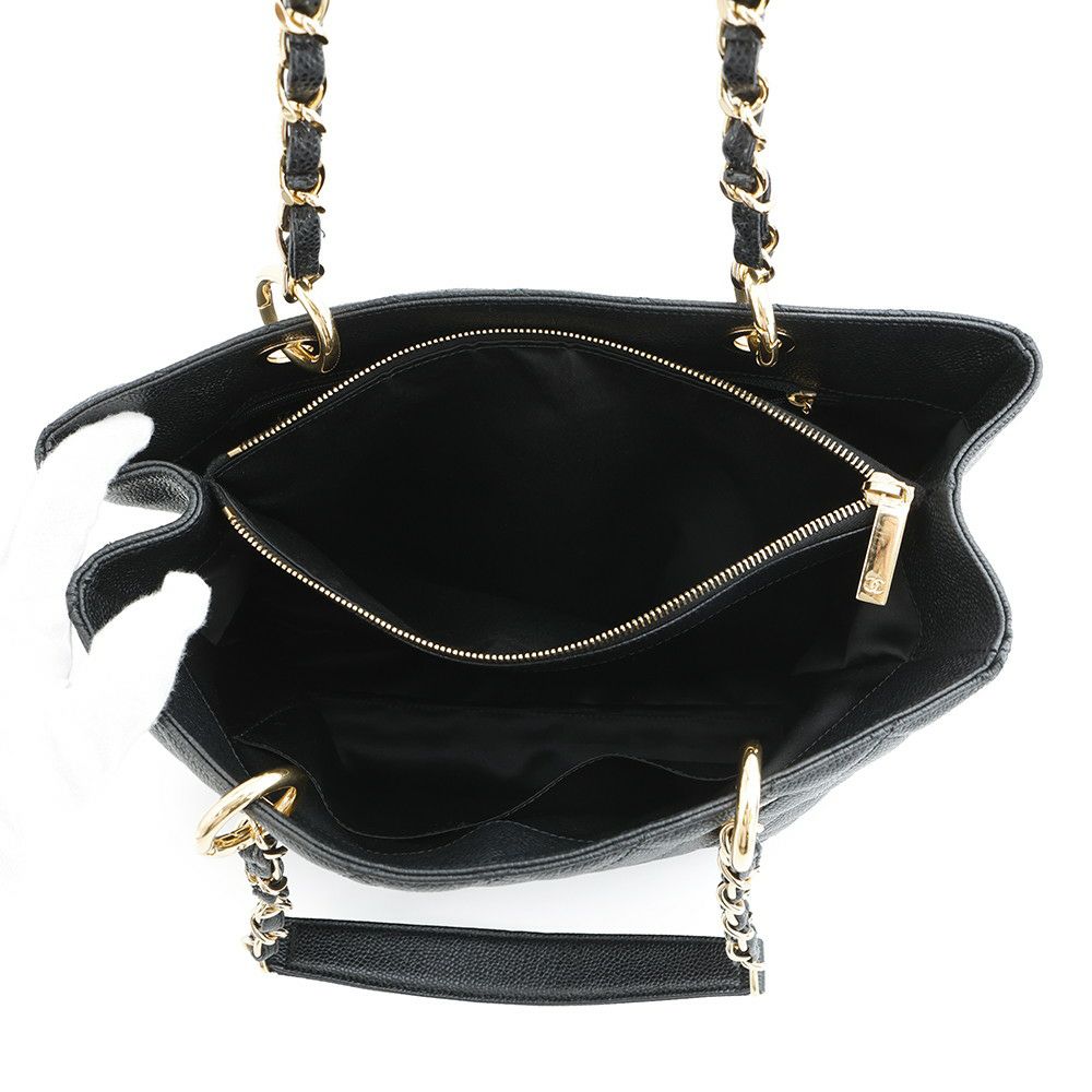 シャネル チェーントートバッグ マトラッセ ココマーク GST キャビアスキン A50995 CHANEL 黒