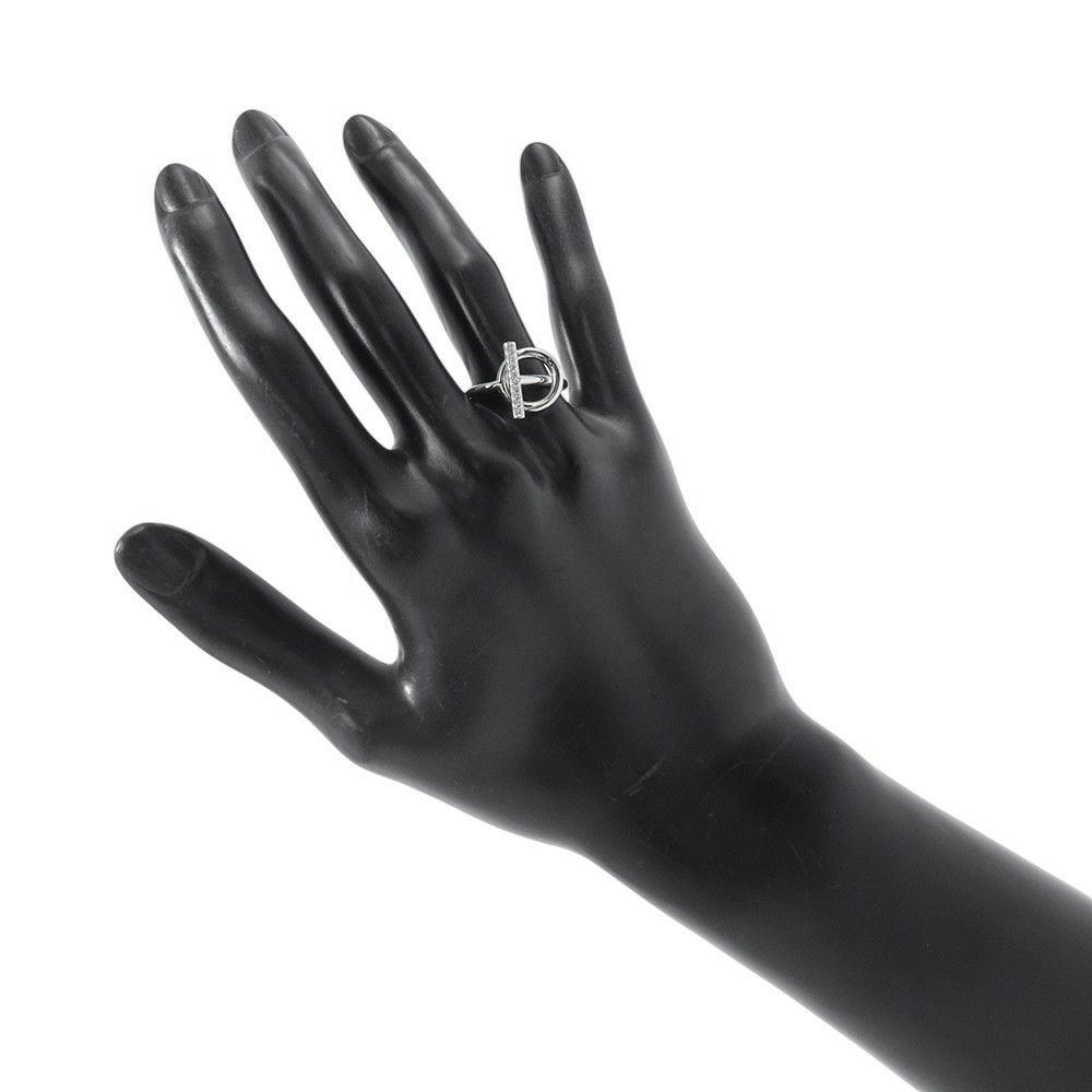 エルメス リング エシャペPM ダイヤモンド 10P 計0.07ct K18WGホワイトゴールド リングサイズ52 HERMES 指輪