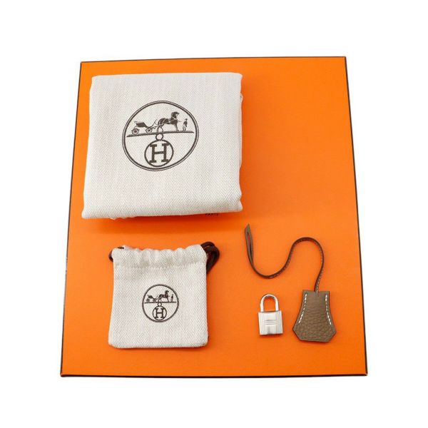 エルメス バーキン25 エトゥープ/シルバー金具 トゴ K刻印 HERMES Birkin ハンドバッグ