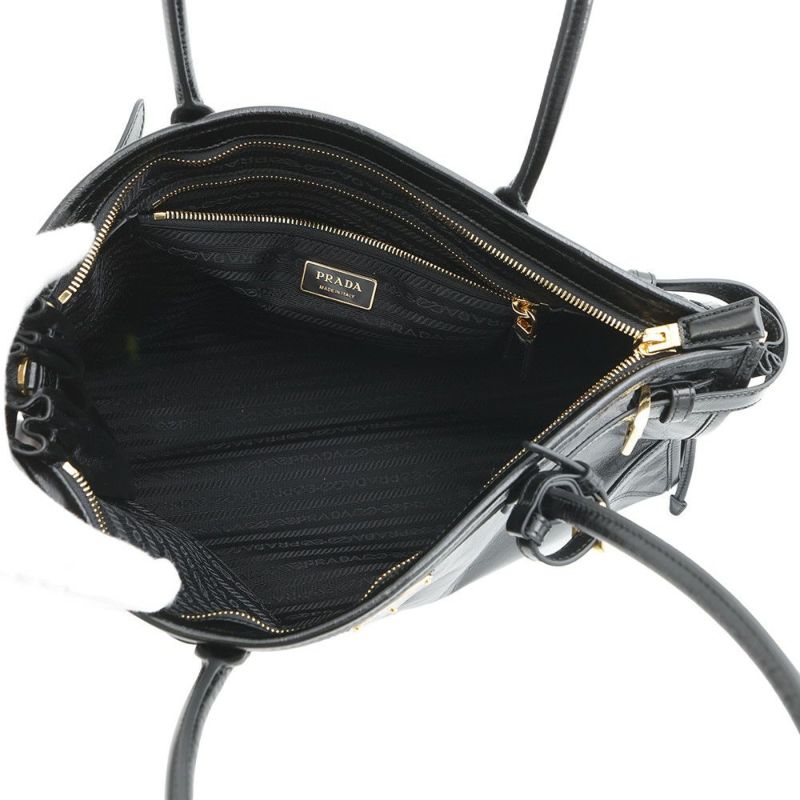 プラダ トートバッグ ボニー ラージ カーフレザー 1BA433 PRADA 2way 黒
