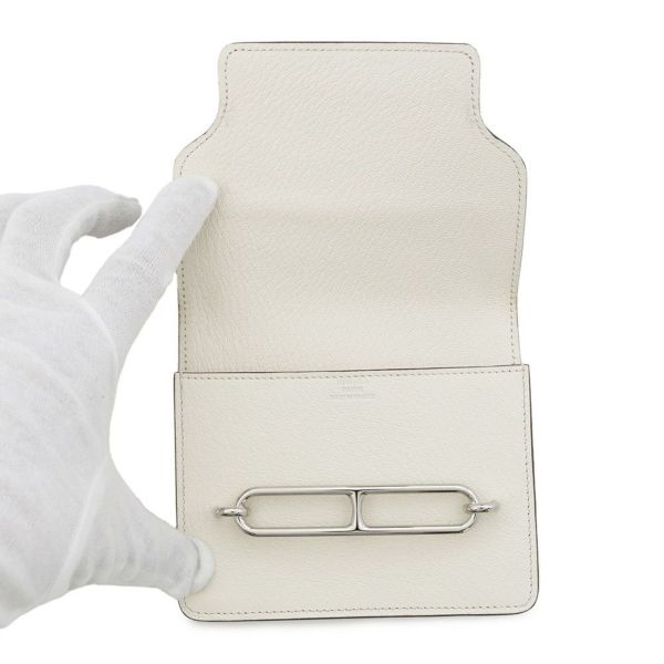 エルメス 財布 ロウリス ルリ スリム ナタ/シルバー金具 シェブルミゾル U刻印 HERMES 財布