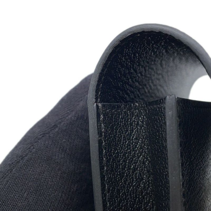 エルメス 財布 ロウリス ルリ スリム ブラック/ゴールド金具 シェブルミゾル U刻印 黒