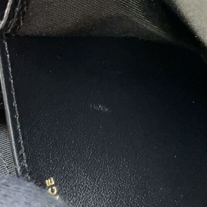 シャネル ミニチェーンウォレット カードケース マトラッセ キャビアスキン フェイクパール CHANEL 財布 黒